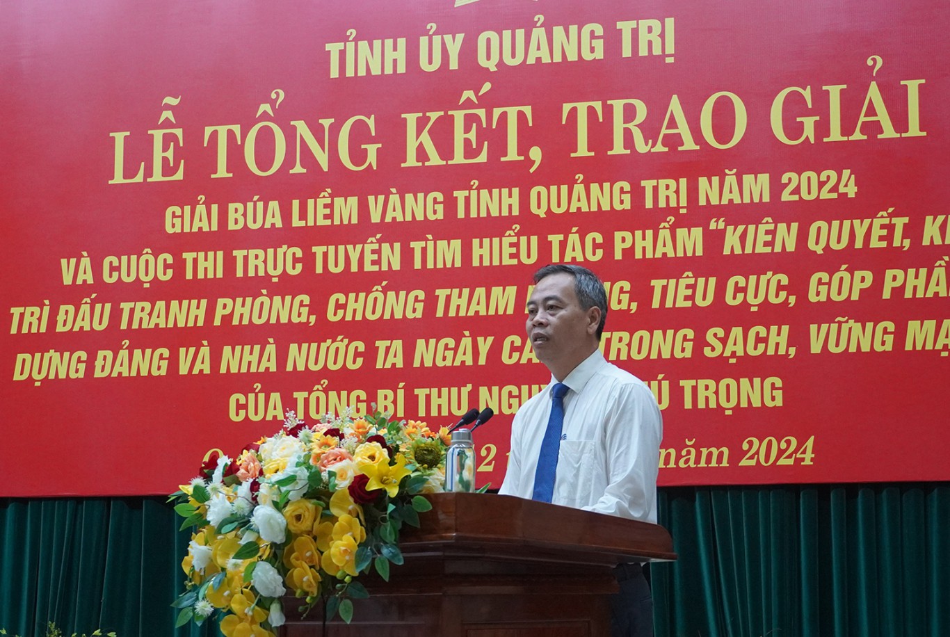 Ph&oacute; B&iacute; thư Thường trực Tỉnh ủy, Chủ tịch HĐND tỉnh Nguyễn Đăng Quang ph&aacute;t biểu
